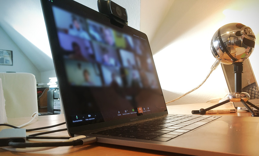 Unser heutiges Setup der Zoom-Konferenz